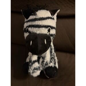 Goffa Black White Zebra Plush 8" Stuffed Animal